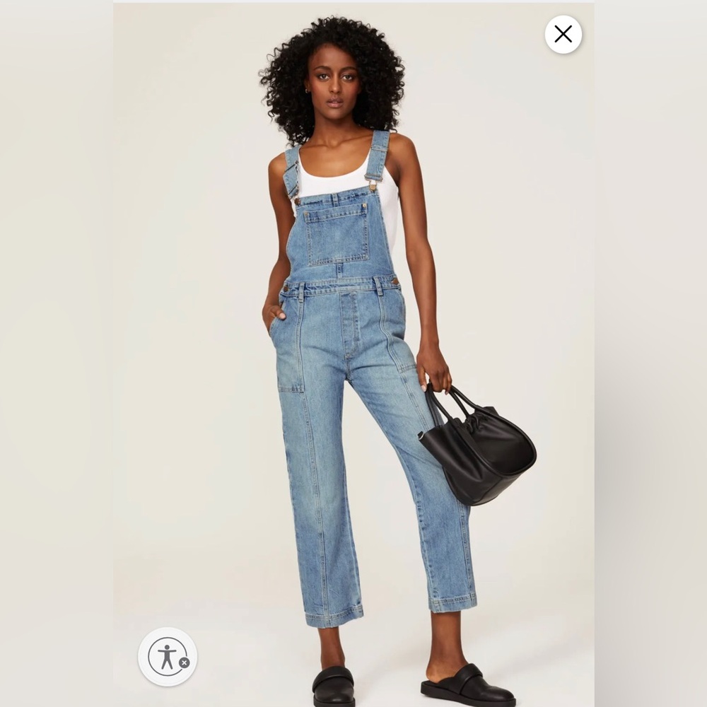DL1961 Emilie Denim Cargo Overalls